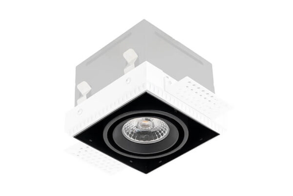 Led square trimless inbouwspot enkel zwart - Afbeelding 12