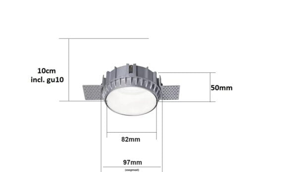 Trimless rond zigbee deep spot gu10 wit - Afbeelding 4