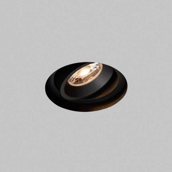 Low trimless rond inbouwspot zwart (5.5cm laag!) - Afbeelding 2