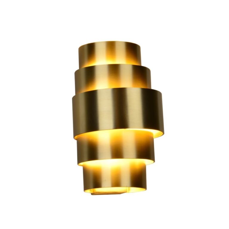 wandlamp rond goud aan