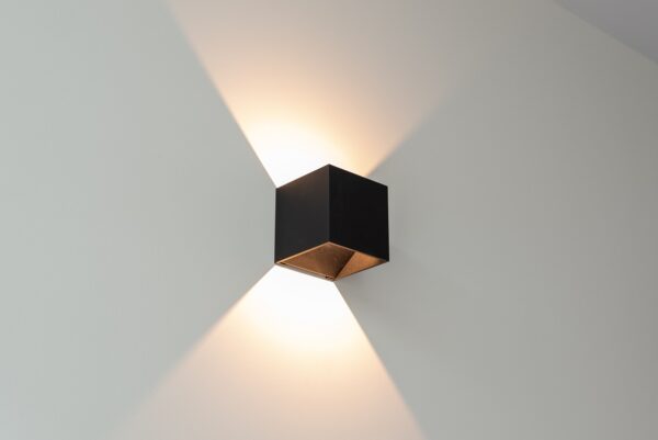 Wandlamp zwart led cube - Afbeelding 6