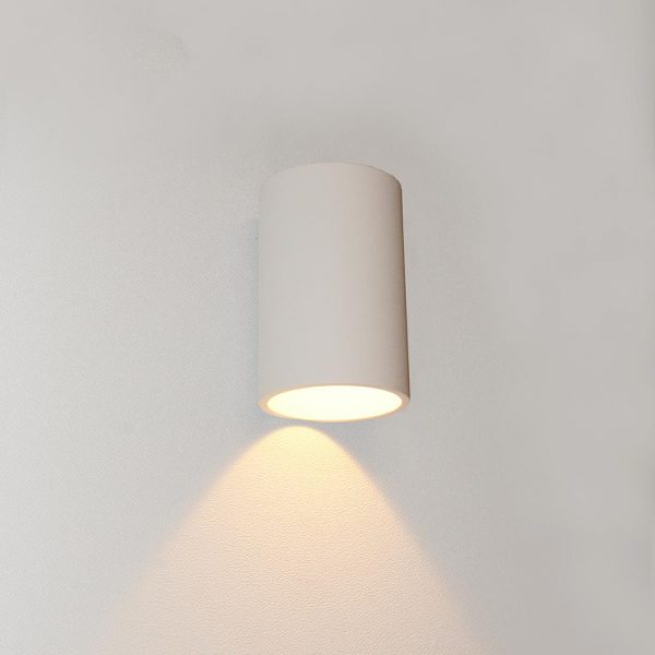 Led-wandlamp, kubus, waterdicht, voor binnen en buiten, wandlamp van aluminium, 6 W, 810 lumen, led met verstelbare lichthoek, up-down, wit, modern