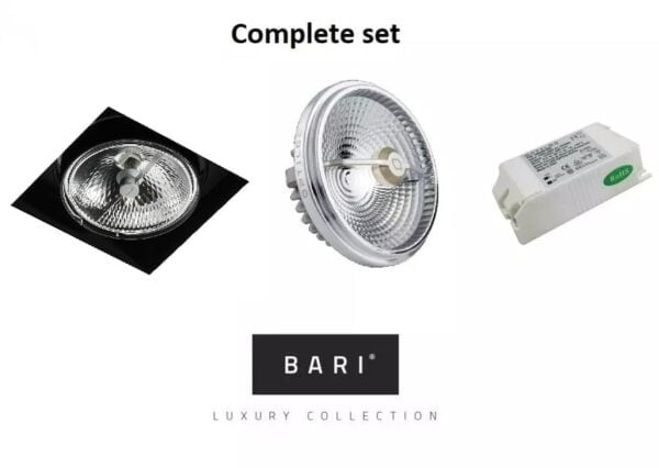 (Lage inbouw) Trimless ar111 LED enkel (compleet) - Afbeelding 4