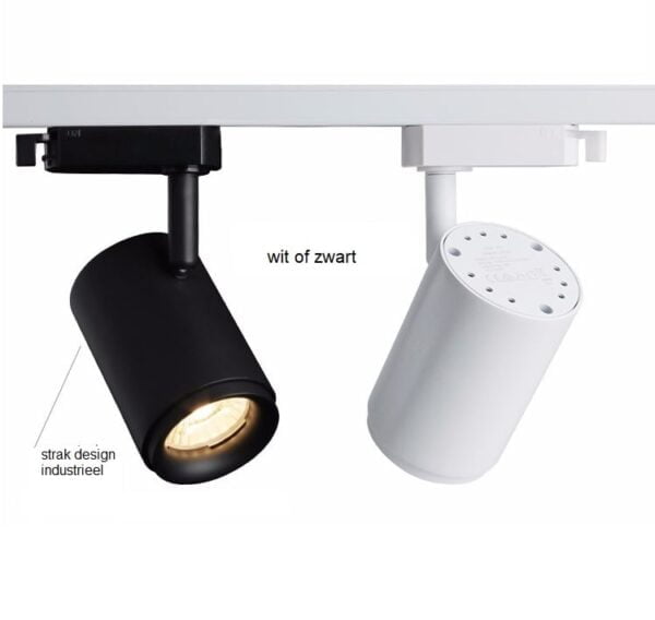 Track spot 2700K dimbaar zwart 3fase - Afbeelding 6