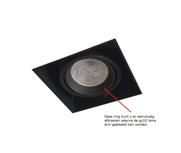 Trimless gu10 zigbee inbouwspot Zwart - Afbeelding 4