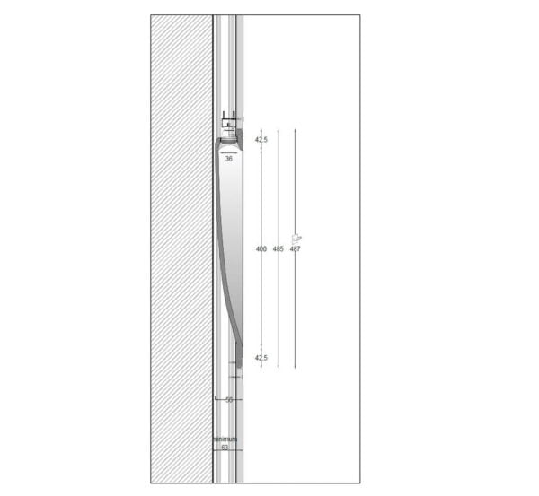NAMA 40 Led wand inbouw rechthoekig - Afbeelding 4