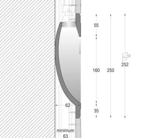 NAMA Luna 16 Trimless led wand inbouw - Afbeelding 3