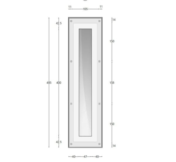 NAMA 40 Led wand inbouw rechthoekig - Afbeelding 5