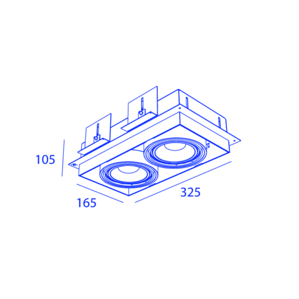 No frame double - 2x CONE COB LED - Orbit - Afbeelding 2