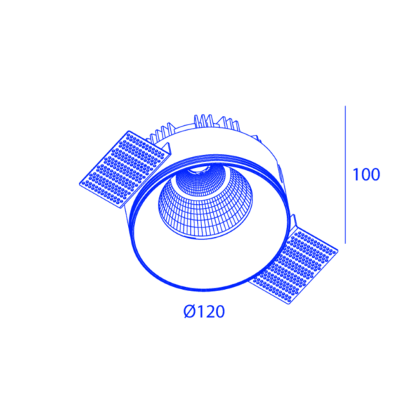 Borderless cob led 18W rond Orbit - Afbeelding 2