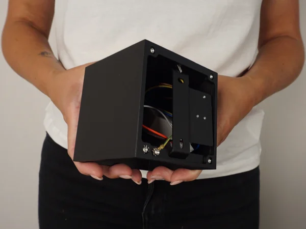 Wandlamp zwart led cube - Afbeelding 7