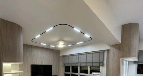 Trimless rond bocht hoekstuk magnetische rails 60cm - Afbeelding 4