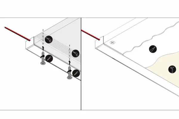 14mm verzonken led profiel voor gipsplaat en stucwerk - Enkelzijdig - Afbeelding 4