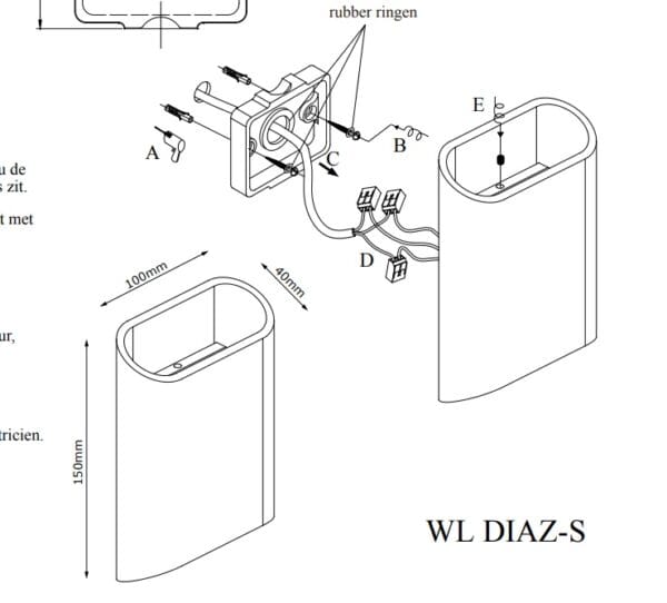 Wandlamp DIAZ S - Afbeelding 2