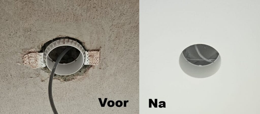 voor en na het stucen