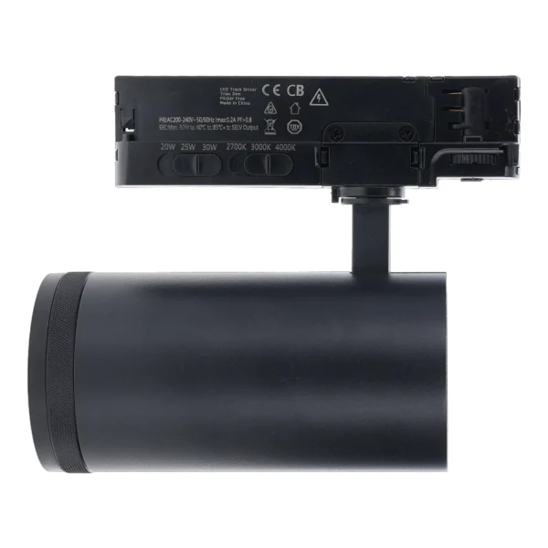 3-FASE RAILSPOT | ZOOMABLE | WATT SWITCH | CCT-SWITCH | ZWART - Afbeelding 2