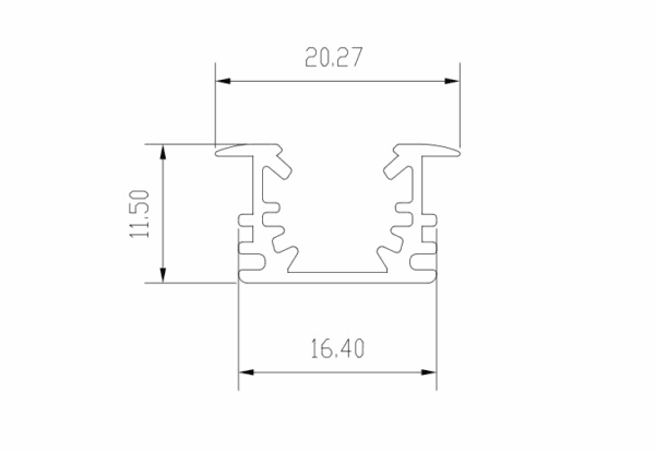LED Vitrine Spot | Type MD3 Track Zwart | 2 meter | Inbouw - Afbeelding 3