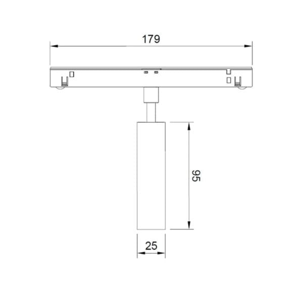 Spot magneet Track 25mm 48V (werkt met HUE/DALI) - Afbeelding 3